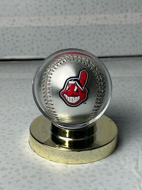 Vintage Cleveland Indians Embossed Souvenir Baseball Ball Chief Wahoo
